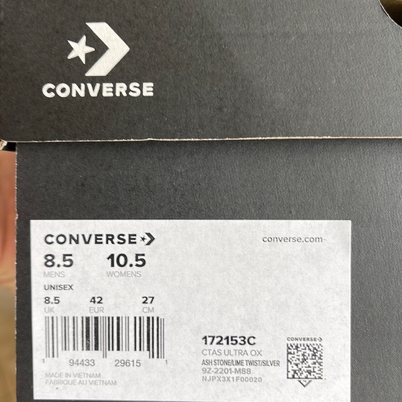 Converse 172153C
CTAS ULTRA OX
ASH STONE/LIME TWIST/SILVER
Men’s sneakers - Picture 15 of 16